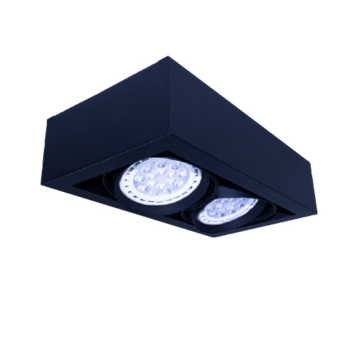 Plafón con pivot móvil 2X50W para AR111 negro